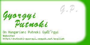 gyorgyi putnoki business card